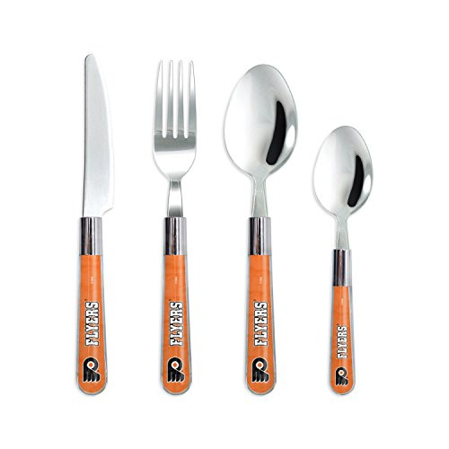Sports Vault NHL Philadelphia Flyers 16-Piece Flatware Set Sports Vault NHL Philadelphia Flyers 16-Piece Flatware Set