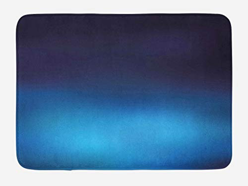 Ambesonne Navy Bath Mat Ombre Style Deep Sea Ocean Underwater Themed Digital Colored Graphic Design Art Print Plush Bathroom Decor Mat with Non Slip Backing 29_5 X 17_5 Dark Blue