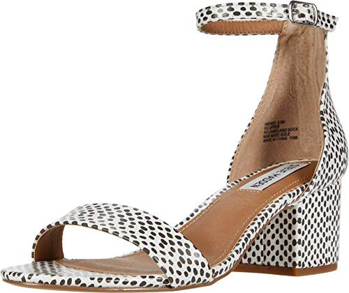 Steve Madden womens Irenee Heeled Sandal BlackWhite 7 US