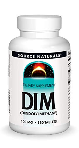 Source Naturals DIM Diindolylmethane 100mg with BioPerine Vitamin E   More - 180 Tablets