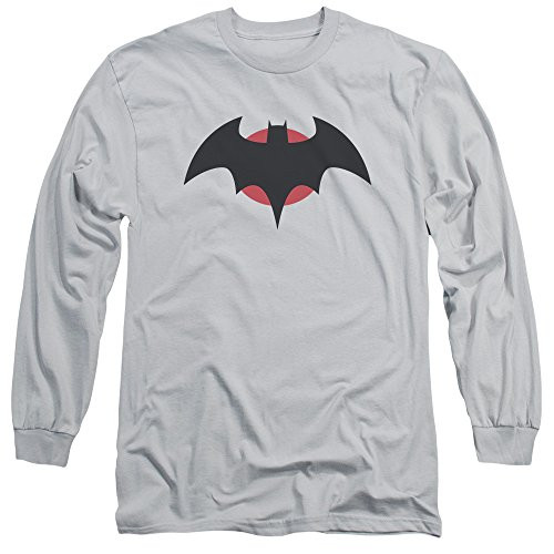 Justice League of America DC Thomas Wayne Batman Costume Adult L-Sleeve T-Shirt Silver