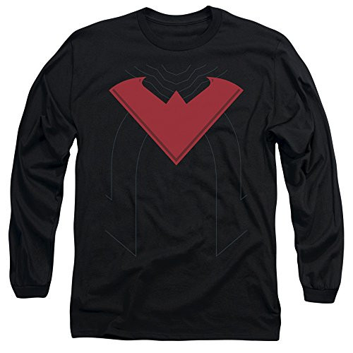 BATMAN DC Comics Nightwing 52 Costume Adult Long Sleeve T-Shirt Tee Black