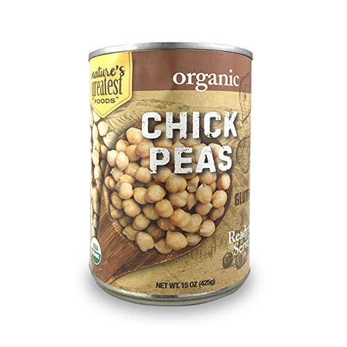 Natures Greatest Foods Organic Chickpeas Vegan Gluten Free Ready to Serve 15 Ounce Pack of 12 Natures Greatest Foods Organic Chickpeas Vegan Gluten Free Ready to Serve 15 Ounce Pack of 12