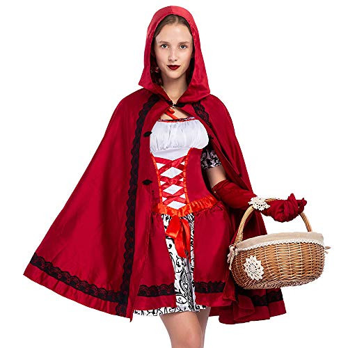 Spooktacular Creations Little Red Riding Hood Halloween Costume for Women Adult Role-Playing Large
