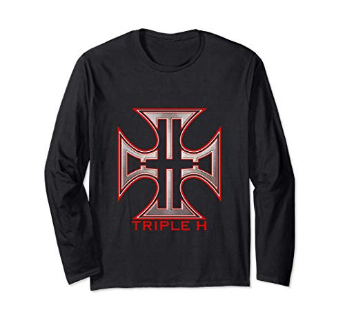 WWE Triple H Cross Logo Graphic Long Sleeve T-Shirt