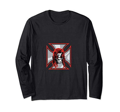 WWE Triple H Skull and Cross Logo Graphic Long Sleeve T-Shirt