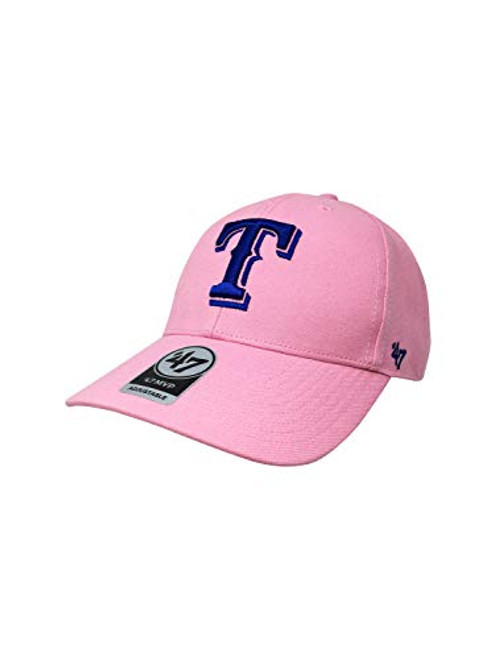 47 Texas Rangers Brand MVP DP Adjustable Back Hat MLB Baseball Curve Bill Cap One Size Pink Series 47 Texas Rangers Brand MVP DP Adjustable Back Hat MLB Baseball Curve Bill Cap One Size Pink Series