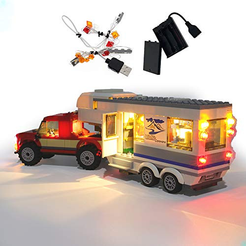 GEAMENT Blocks Lighting Set for City Pickup   Caravan - Compatible with Lego 60182 Building Kit Lego Set Not Included