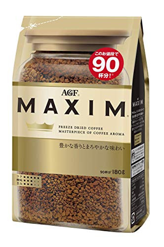 AGF Maxim Japan instant coffee bag 180g Original Version - PACK OF 2
