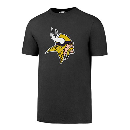 OTS NFL Minnesota Vikings Mens Rival Tee Charcoal Logo Large