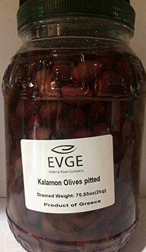 Kalamata Pitted Olives in brine 2kg netdrained weight 70_55 oz imported from Greece