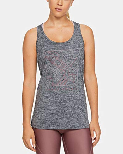 Under Armour Womens UA Tech Graphic Twist Tank SM Gray