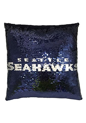 FOCO NFL Seattle Seahawks Team Logo Sequin Pillow