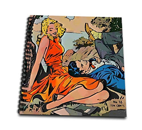 3dRose db-26062-2 Romantic Comic Book-Memory Book 12 by 12-Inch