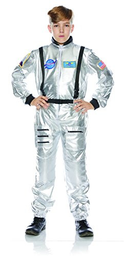 UNDERWRAPS Kids Childrens Astronaut Jumpsuit Costume - Silver Childrens Costume Silver Small