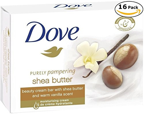 Dove Beauty Cream Bar Soaps Purely Pampering Shea Butter 16 Bars 4_76 Ounce135 Grams Each