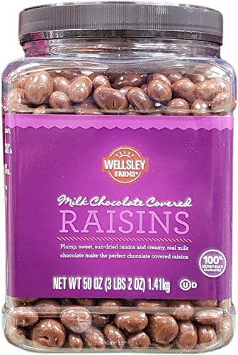 Wellsley Farms Milk Chocolate Covered Raisins 50 Oz_