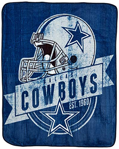 NFL Dallas Cowboys Grand Stand Raschel Throw Blanket 50 x 60