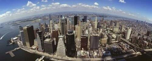Posterazzi Aerial view of buildings City New York State USA Poster Print 30 x 12
