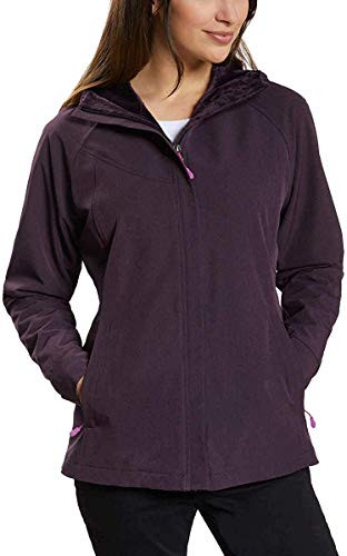 Kirkland Signature Ladies Water-Repellent Wind Resistant Softshell Jacket S Plum Heather