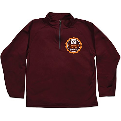NCAA Virginia Tech Hokies Youth Relay Quarter Zip Fleece Size 7X-Small Maroon
