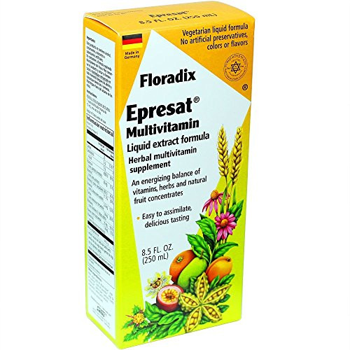 Salus-Haus Floradix Epresat Adult Multivitamin 8_5 oz SMALL - Liquid Multi Vitamin for Men   Women Fast Absorption Vegetarian