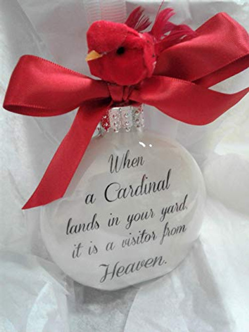 Memorial Christmas Ornament Cardinal visitor from Heaven Sympathy Gift Memorial Christmas Ornament Cardinal visitor from Heaven Sympathy Gift