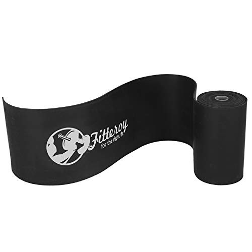 Fitteroy Wide Voodoo Floss Bands for Muscle Compression Flossing Mobility and WOD Recovery Extra Wide 4 Inch Band -Black Fitteroy Wide Voodoo Floss Bands for Muscle Compression Flossing Mobility and WOD Recovery Extra Wide 4 Inch Band -Black
