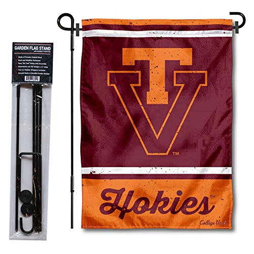 WinCraft Virginia Tech Hokies Vintage Retro Throwback Garden Flag with Stand Holder