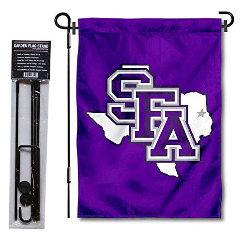 College Flags   Banners Co_ Stephen F_ Austin Lumberjacks Garden Flag and Flag Stand Pole Holder Set