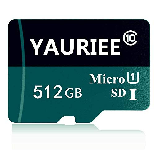 512GB Micro SD Card High Speed Class 10 Flash Memory Card SDXC Card with SD Adapter 512GB-B