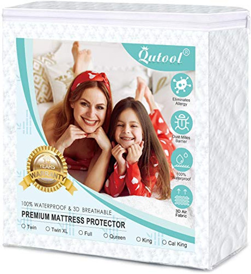 Queen Bamboo Mattress Protector 100 Waterproof Hypoallergenic Mattress Pad Cover 3D Air Fabric Super Soft Smooth Bed Sheet Cover Fitted 8-21 Deep Pocket Cooling Breathable Noiseless Vinyl Free Queen Bamboo Mattress Protector 100 Waterproof Hypoallergenic Mattress Pad Cover 3D Air Fabric Super Soft Smooth Bed Sheet Cover Fitted 8-21 Deep Pocket Cooling Breathable Noiseless Vinyl Free
