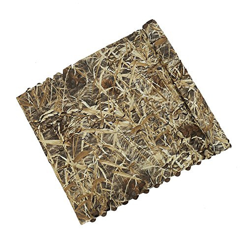Auscamotek Duck Blind Material Camo Netting for Waterfowl Hunting Boat Camouflage Nets Dry Grass Pattern 5ftx13ft