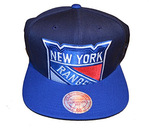 Mitchell   Ness New York Rangers Cropped XL Logo Snapback Cap - NHL Adjustable Wool Hat