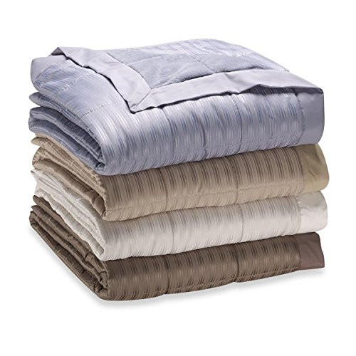 JBFF 250 Thread Count Microfiber Reverse to Fleece Goose Down Alternative Blanket Twin 68x90 Walnut