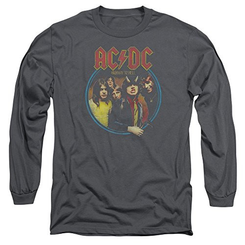 ACDC - Highway to Hell 1 - Adult Long-Sleeve T-Shirt - XL Gray