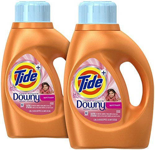 Tide Plus a Touch of Downy Liquid Laundry Detergent - 46 oz - April Fresh - 2 pk 46 Fl Oz Pack of 2