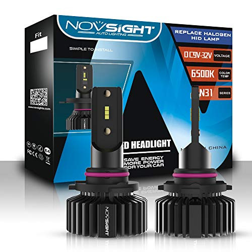 Novsight 9006HB4 LED Headlight Bulbs Conversion Kit 9006HB4 Fog Light Bulb - 6x CSP Chips 10000LM 6500K White Halogen HeadlampFog-lamp Replacement