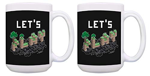 Gamer Girl Lets Play World Craft Blocks 2 Pack 15-oz Coffee Mugs Tea Cups Black Gamer Girl Lets Play World Craft Blocks 2 Pack 15-oz Coffee Mugs Tea Cups Black