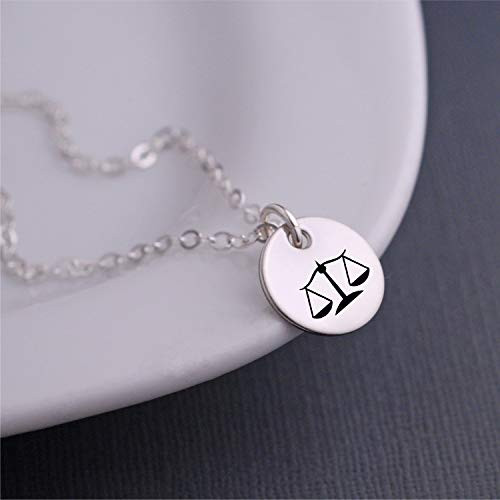 Scales of Justice Necklace Silver Jewelry Gift for Lawyer Law School Graduation Gift Paralegal Gift Scales of Justice Necklace Silver Jewelry Gift for Lawyer Law School Graduation Gift Paralegal Gift