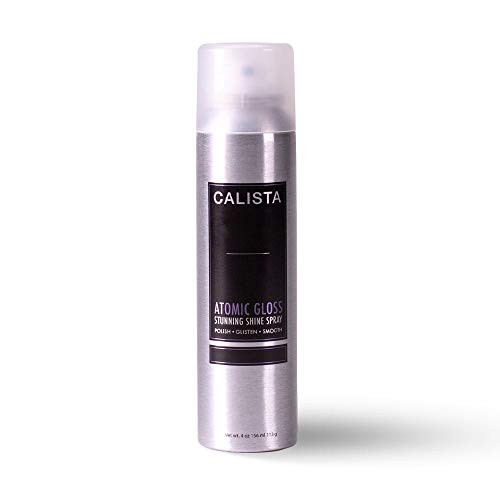 Calista Atomic Gloss Aerosol Shine Spray Salon Quality Finishing Shine Spray for All Hair Types 4 oz