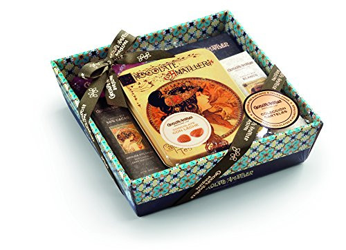 Chocolate Gift Box with Assorted Bars and Tin with Milk and Dark Chocolate Vintage Art Chocolate Gift Box with Assorted Bars and Tin with Milk and Dark Chocolate Vintage Art