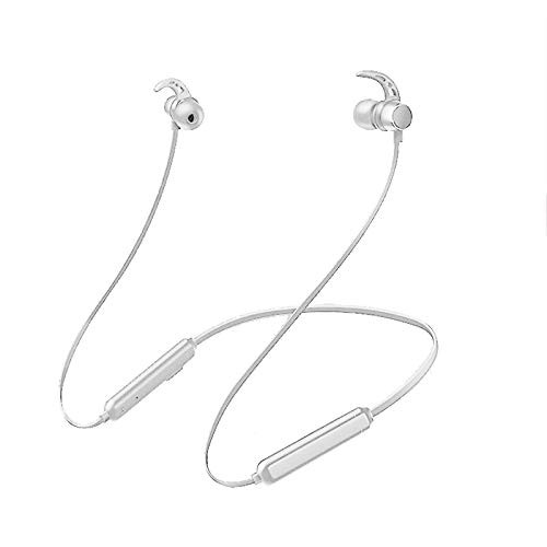 Lanyasir X7M Bluetooth headphones wireless sports earphones with Mic IPX4 Sweatproof HD Stereo in Ear Earbuds for Gym Running Workout Noise Cancelling Headsets(White)