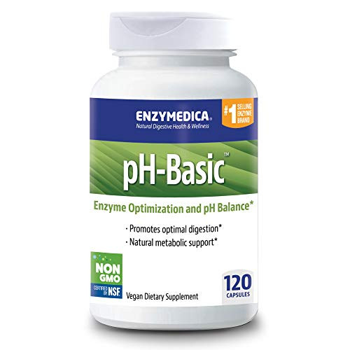 Enzymedica pH-Basic Promotes Healthy Digestion and pH Balance with Digestive Enzymes Vegetarian Non-GMO 120 capsules 120 servings