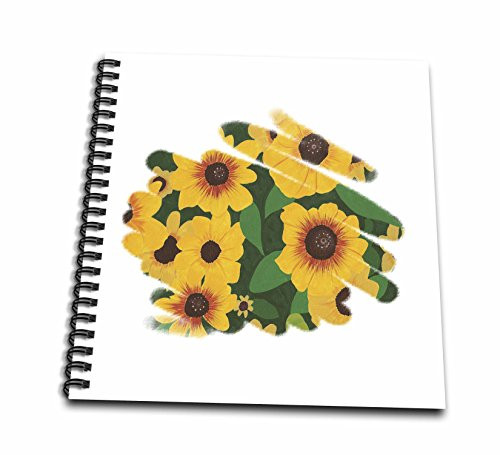 3dRose db-31880-2 Brushstroke View of Patch of Sunflowers Painting Memory Book 12 by 12-Inch