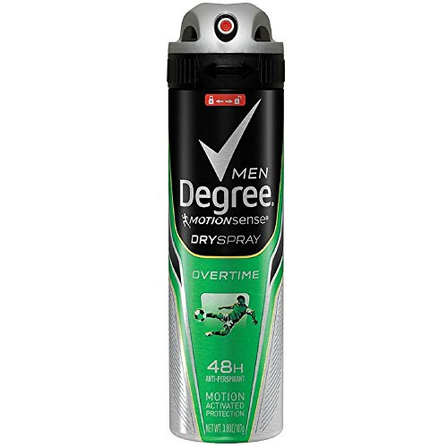 Degree Deodorant 3_8 Ounce Mens Dry Spray Overtime 113ml 3 Pack Degree Deodorant 3_8 Ounce Mens Dry Spray Overtime 113ml 3 Pack