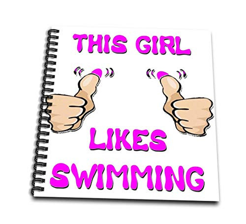 3dRose db-150755-2 This Girl Likes Swimming Memory Book 12 by 12-Inch