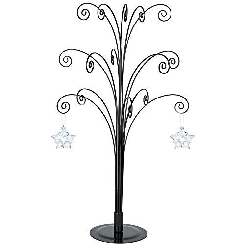HOHIYA Ornament Tree Display Stand Metal Halloween Christmas Dog Cat Bauble Ball Wire Hanger Hook 20inch Black