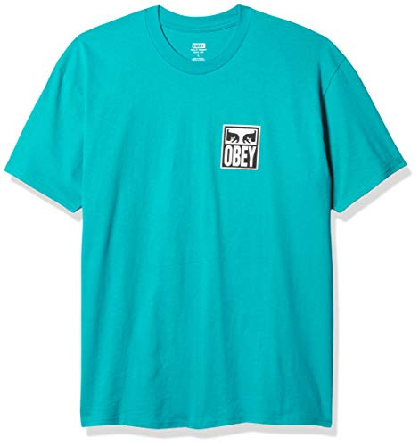 Obey Mens Eyes ICON 2-Classic TEE Teal Small