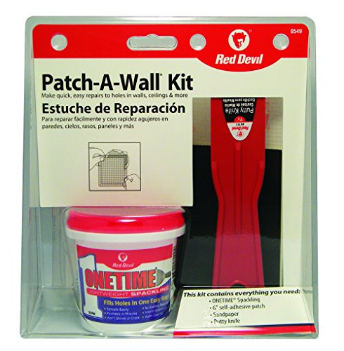 Red Devil 0549 ONETIME Lightweight Spackling Patch-A-Wall Kit 12 Pint Pack of 6 White 6 Pack